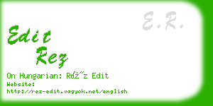 edit rez business card